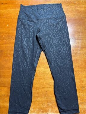 lululemon athletica Black Patterned High-Rise Leggings